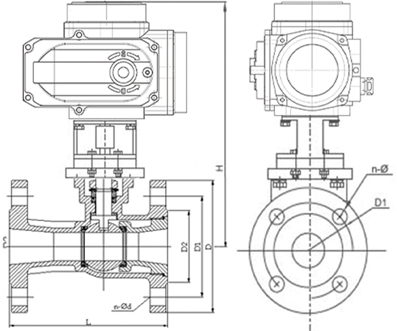 QJ941SM-25C電動高溫球閥結構圖.jpg